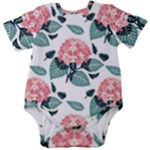 Flowers Hydrangeas Baby Short Sleeve Bodysuit