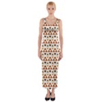 Geometric Tribal Pattern Design Fitted Maxi Dress