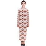 Geometric Tribal Pattern Design Turtleneck Maxi Dress