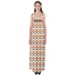 Geometric Tribal Pattern Design Empire Waist Maxi Dress