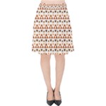 Geometric Tribal Pattern Design Velvet High Waist Skirt