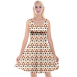 Geometric Tribal Pattern Design Reversible Velvet Sleeveless Dress