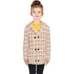 Geometric Tribal Pattern Design Kids  Double Breasted Button Coat