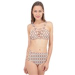 Geometric Tribal Pattern Design Cage Up Bikini Set