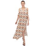 Geometric Tribal Pattern Design Maxi Chiffon Cover Up Dress