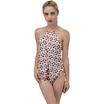 Geometric Tribal Pattern Design Go with the Flow One Piece Swimsuit