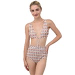 Geometric Tribal Pattern Design Tied Up Two Piece Swimsuit