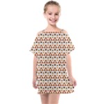 Geometric Tribal Pattern Design Kids  One Piece Chiffon Dress