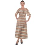 Geometric Tribal Pattern Design Shoulder Straps Boho Maxi Dress 