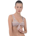 Geometric Tribal Pattern Design Front Tie Bikini Top