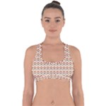 Geometric Tribal Pattern Design Cross Back Hipster Bikini Top 