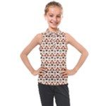 Geometric Tribal Pattern Design Kids  Sleeveless Polo T-Shirt