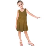 Anstract Gold Golden Grid Background Pattern Wallpaper Kids  Sleeveless Dress