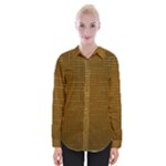 Anstract Gold Golden Grid Background Pattern Wallpaper Womens Long Sleeve Shirt