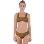 Anstract Gold Golden Grid Background Pattern Wallpaper Criss Cross Bikini Set