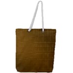 Anstract Gold Golden Grid Background Pattern Wallpaper Full Print Rope Handle Tote (Large)