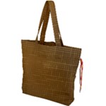 Anstract Gold Golden Grid Background Pattern Wallpaper Drawstring Tote Bag