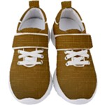 Anstract Gold Golden Grid Background Pattern Wallpaper Kids  Velcro Strap Shoes