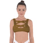 Anstract Gold Golden Grid Background Pattern Wallpaper Bandaged Up Bikini Top