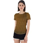 Anstract Gold Golden Grid Background Pattern Wallpaper Back Cut Out Sport T-Shirt