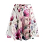 Flora Floral Flower Petal High Waist Skirt
