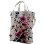Flora Floral Flower Petal Canvas Messenger Bag