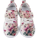 Flora Floral Flower Petal Kids  Velcro Strap Shoes