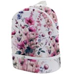 Flora Floral Flower Petal Zip Bottom Backpack