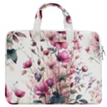 Flora Floral Flower Petal MacBook Pro 15  Double Pocket Laptop Bag 