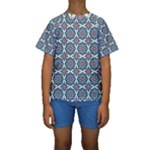 Abstract Mandala Seamless Background Texture Kids  Short Sleeve Swimwear