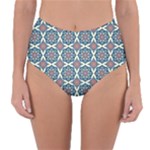 Abstract Mandala Seamless Background Texture Reversible High-Waist Bikini Bottoms