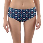 Abstract Mandala Seamless Background Texture Reversible Mid-Waist Bikini Bottoms