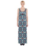 Abstract Mandala Seamless Background Texture Thigh Split Maxi Dress