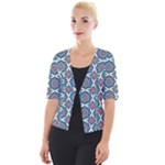 Abstract Mandala Seamless Background Texture Cropped Button Cardigan