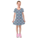 Abstract Mandala Seamless Background Texture Kids  Short Sleeve Velvet Dress