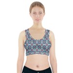 Abstract Mandala Seamless Background Texture Sports Bra With Pocket