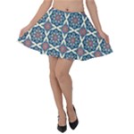Abstract Mandala Seamless Background Texture Velvet Skater Skirt