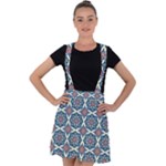 Abstract Mandala Seamless Background Texture Velvet Suspender Skater Skirt