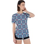 Abstract Mandala Seamless Background Texture Perpetual Short Sleeve T-Shirt