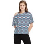 Abstract Mandala Seamless Background Texture One Shoulder Cut Out T-Shirt