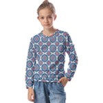 Abstract Mandala Seamless Background Texture Kids  Long Sleeve T-Shirt with Frill 