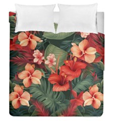 Tropical Flower Bloom Duvet Cover Double Side (Queen Size) from UrbanLoad.com