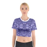 Couch material photo manipulation collage pattern Cotton Crop Top