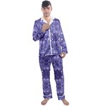 Couch material photo manipulation collage pattern Men s Long Sleeve Satin Pajamas Set