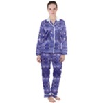 Couch material photo manipulation collage pattern Women s Long Sleeve Satin Pajamas Set	