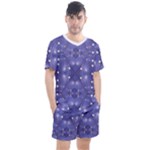 Couch material photo manipulation collage pattern Men s Mesh T-Shirt and Shorts Set