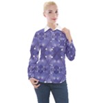 Couch material photo manipulation collage pattern Women s Long Sleeve Pocket Shirt