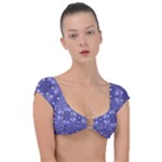 Couch material photo manipulation collage pattern Cap Sleeve Ring Bikini Top