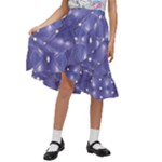 Couch material photo manipulation collage pattern Kids  Ruffle Flared Wrap Midi Skirt