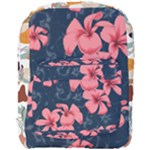 5902244 Pink Blue Illustrated Pattern Flowers Square Pillow Full Print Backpack